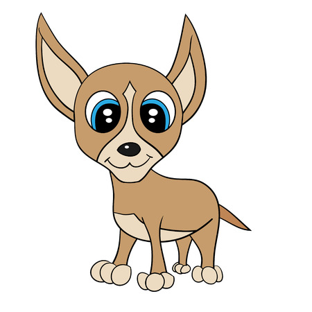 Illustration of isolated cartoon cute dog. Vector EPS 8.のイラスト素材