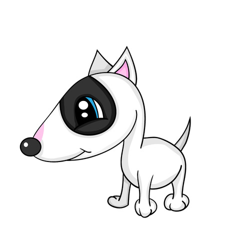 Illustration of isolated cartoon cute dog. Vector EPS 8.のイラスト素材