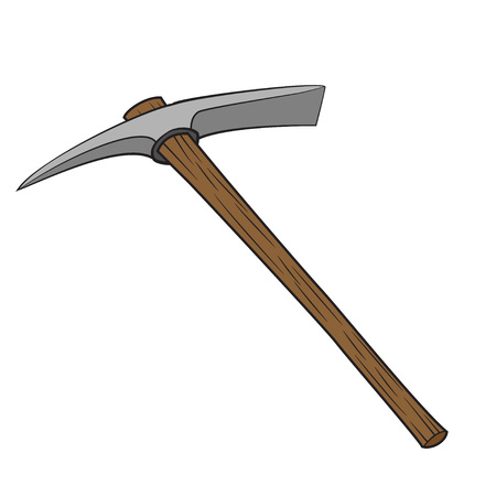 Illustration of Isolated Cartoon Pick Axe. Vector EPS 8.のイラスト素材