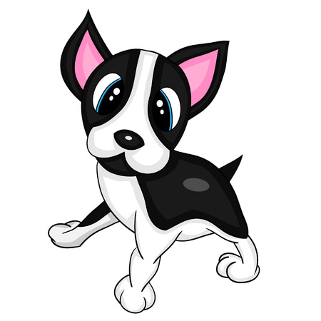 Illustration of isolated cartoon cute dog. Vector EPS 8.のイラスト素材