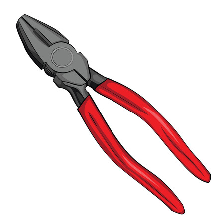 Illustration of a plyer. Color with shadow tone vector EPS10. No gradientのイラスト素材