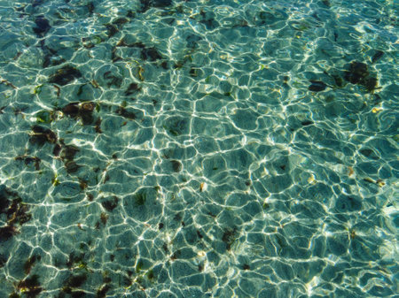 blue abstract water background, texture of waterの写真素材