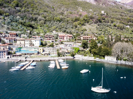 View of the harbor and Piazzetta in summer. Portofino, Liguria, Italyの写真素材