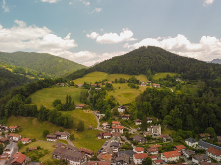 Monastery Located at lake Tegernseeの写真素材