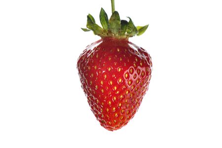 Strawberries berry isolated on white backgroundの写真素材