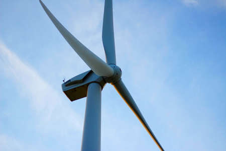 Wind power station close-up against the skyの写真素材