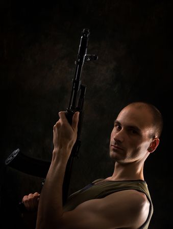 man with gun