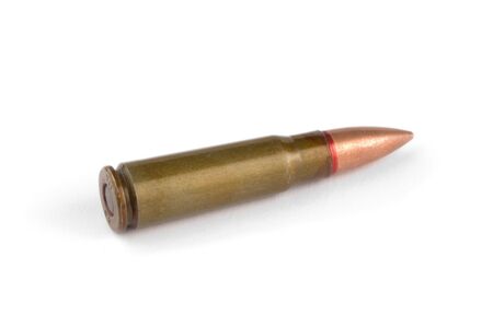 bullet isolated on white backgroundの写真素材