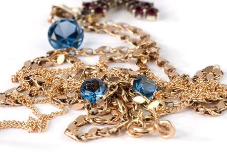 Shot of some pretty jewellery on whiteの写真素材