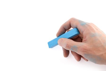 close up of hand writing on a white backgroundの写真素材