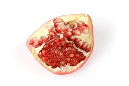 pomegranate on whiteの写真素材