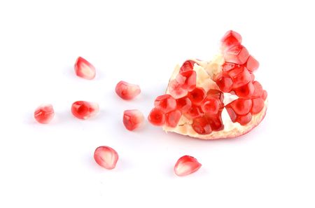 Pomegranate grains on a white background
の写真素材