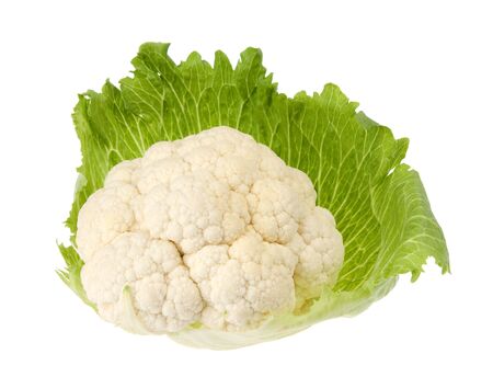 Cauliflower isolated on white backgroundの写真素材
