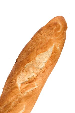 french or italian bread isolated on a white backgroundの写真素材