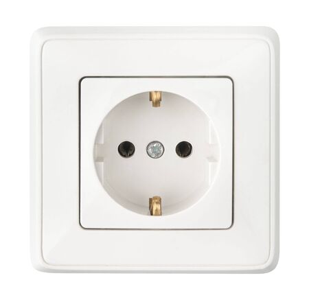 white socket isolated on a white background