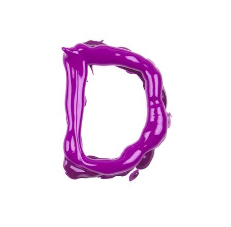 pink oil alphabet - letter Dの写真素材