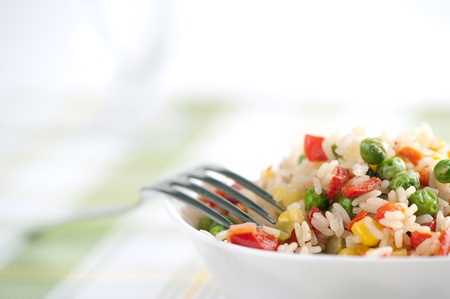 Rice and vegetablesの写真素材