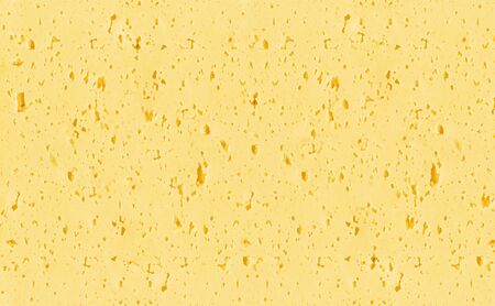 Background of yellow Swiss cheese with holesの写真素材