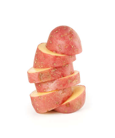 potato isolated on white background close upの写真素材