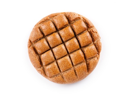 rye bun on whiteの写真素材