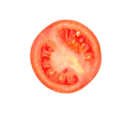 Red tomato sliceの写真素材