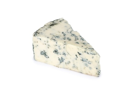blue cheese isolated on white backgroundの写真素材