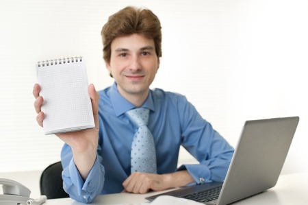 business man with note padの写真素材
