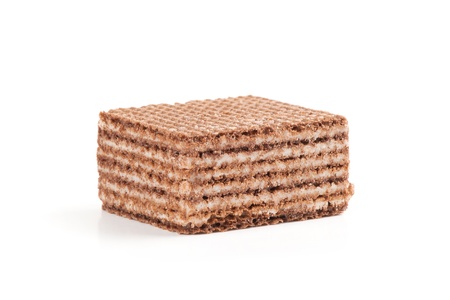 waffle isolated on white backgroundの写真素材