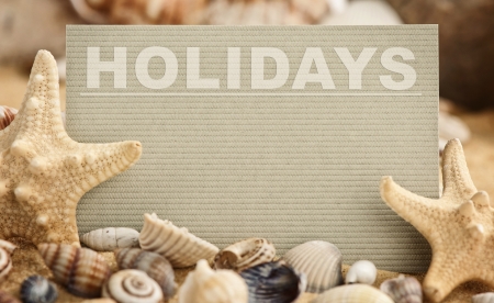 sand on beach and seashells. holiday conceptの写真素材