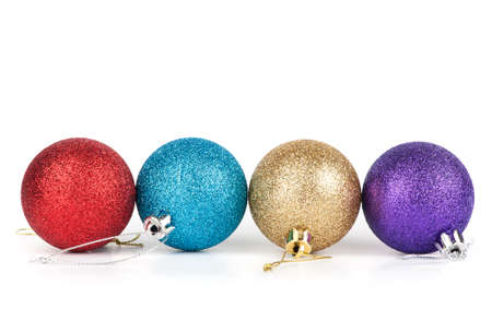 christmas decoration ball on a white backgroundの写真素材