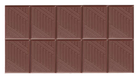 dark chocolate bar isolated on white