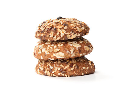 Cereal cookies isolated on white