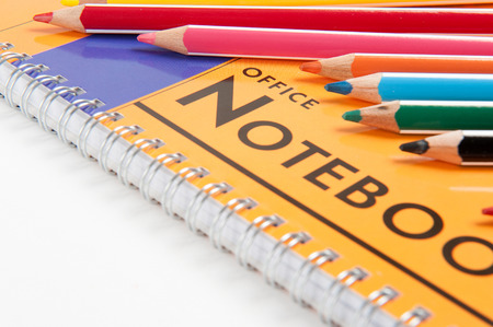 office notebook and School suppliesの写真素材