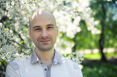 Portrait of smiling man in the park