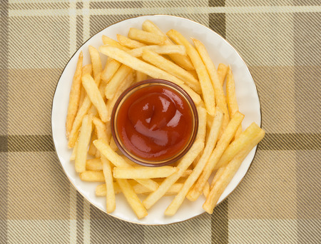 French Fries and Ketchupの写真素材