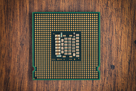 Technology. close up of Computer CPU Chip.