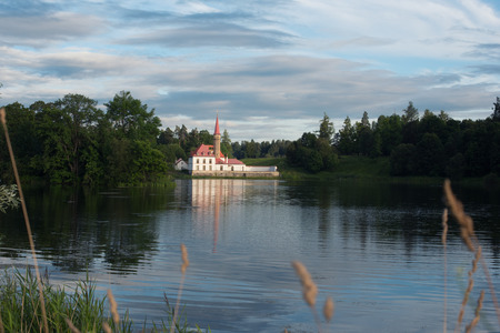 GATCHINA, RUSSIA - July 17, 2016: Priory Castle.のeditorial素材
