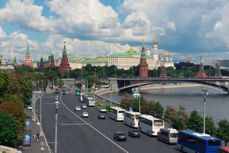 MOSCOW - August 04, 2016: View of the Moscow Kremlin. Red square. Russiaのeditorial素材