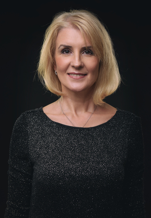 portrait of a beautiful blond old woman