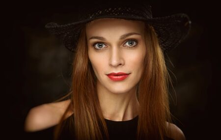 Beauty woman face. Close up of a beautiful young female modelの写真素材