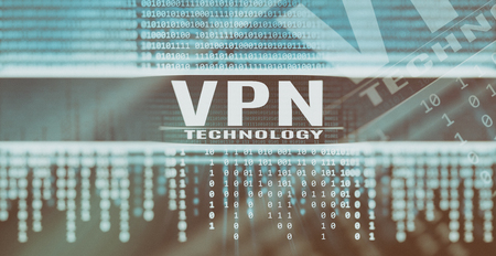 VPN technology concept. Safety network. Abstract backgroundの写真素材