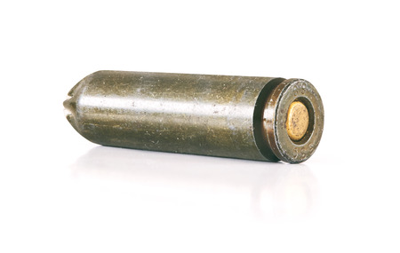 old bullet isolated on a white backgroundの写真素材
