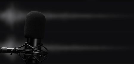 professional microphone for studio recording audioの写真素材