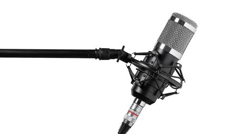 Microphone isolated on white backgroundの写真素材