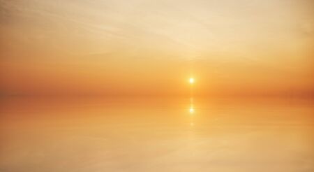 beautiful sunset above the sea in Thailandの写真素材