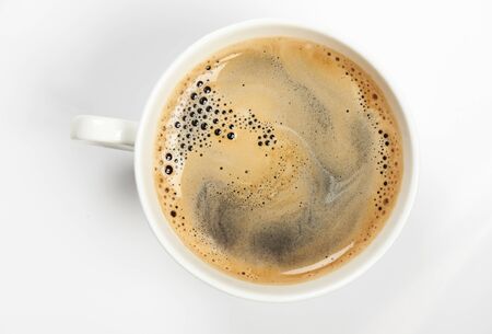 cup of coffee top view.