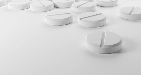Pill isolated on white background. 3D illustration