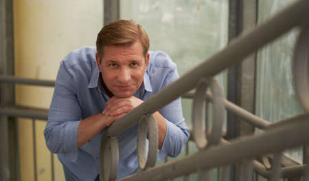 Urban portrait of a 40 years old man