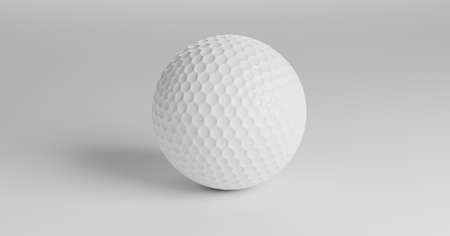 golf ball on gray background. 3d illustrationの写真素材