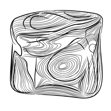 Line art of natural untreated malachite gem. Vector illustration of malachite ornamental stone. Malachite, with its exquisite mesmerizing patterns, is a coveted piece of jewelryのイラスト素材